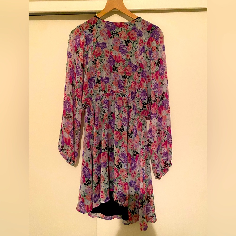Wayf long sleeve floral short dress